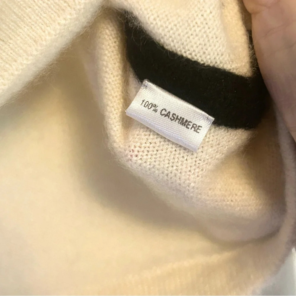 Armand Diradourian Cream Cashmere Sweater M - Picture 5 of 5